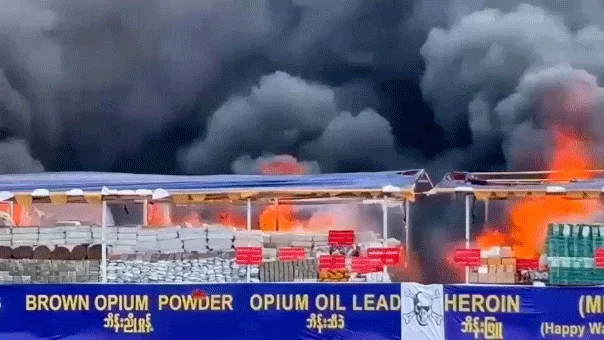 Myanmar Incinerates $600 Million in Illicit Drugs Amidst Global Anti-Trafficking Efforts
